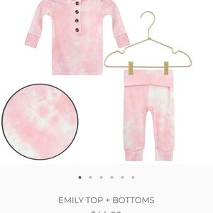Lou Lou & Company Pink Tie-Dye Kids Matching Set
